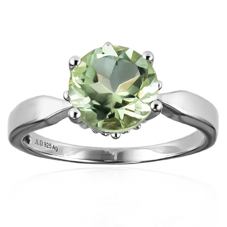 Grüner Amethyst-Silberring