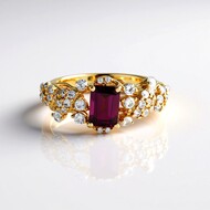 Zilveren ring met een Naktamunda rhodoliet