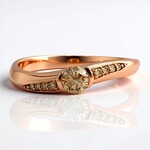 Anello in oro con Diamante Rose de France SI1 di Argyle (Annette)