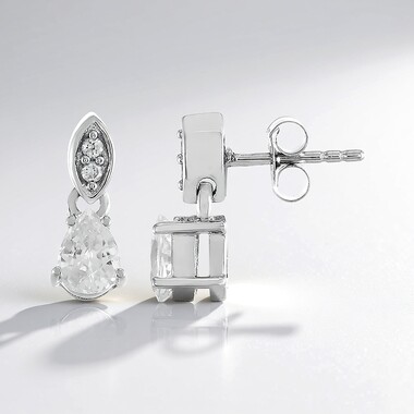 Pendientes en plata con Zircón