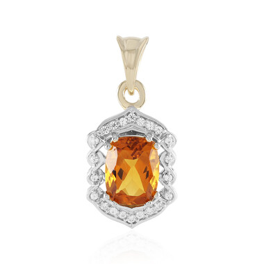 Colgante en oro con Citrino de Madeira