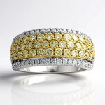 Anillo en oro con Diamante amarillo SI2 (CIRARI)