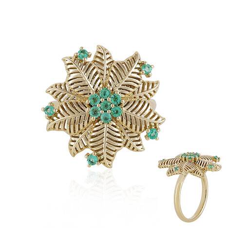 9K Colombian Emerald Gold Ring (Ornaments by de Melo)