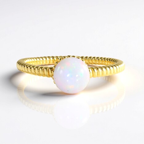 Anello in argento con Opale di Welo (de Melo Essence)