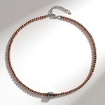 Collana in argento con Ematite Argentata