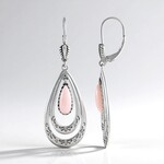 Boucles d'oreilles en argent et Opale rose (Desert Chic)