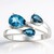 Anillo en plata con Topacio azul de Londres (Pallanova)