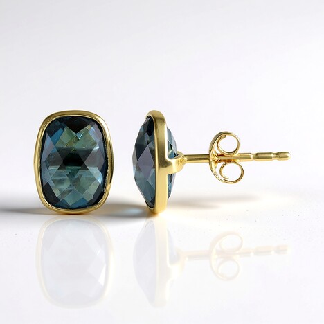 Orecchini in oro con Topazio Blu Londra