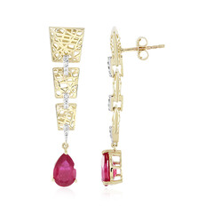 Pendientes en oro con Rubí de Madagascar (Ornaments by de Melo)
