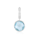 Zilveren hanger met een hemel-blauwe topaas
