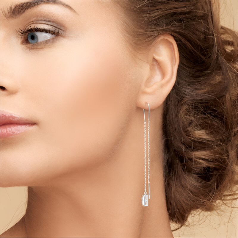 Orecchini in argento con Topazio Bianco