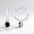 Orecchini in argento con Diamante Nero