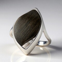 Anello in argento con Quercia Nera (dagen)