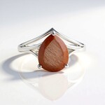 Bague en argent et Quartz rutile cuivré