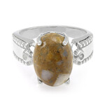 Dinosaurier-Quarz-Silberring