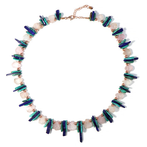 Collier en argent et Hématite rose