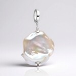 Ciondolo in argento con Perla d'Acqua Dolce Bianca
