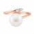 Bague en or et Perle blanche de culture d'eau douce (TPC)