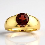 Anello in argento con Granato Mozambico
