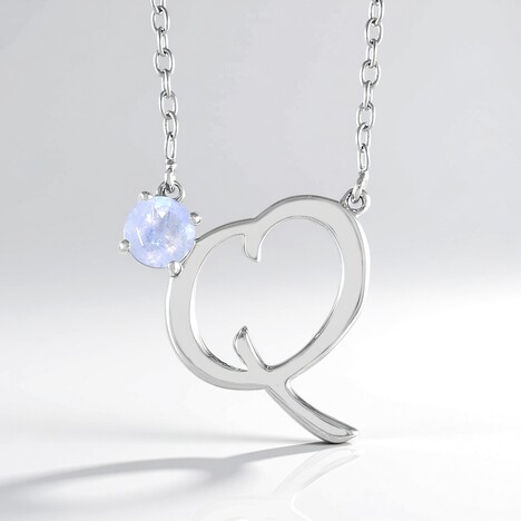 Collana in argento con Pietra di Luna Arcobaleno