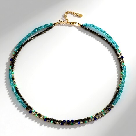 Collana in argento con Ematite Dorata (Riya)