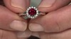 Anillo en plata con Granate de la India