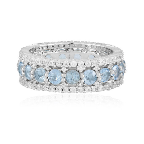 Brasilianischer Aquamarin-Silberring