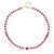 Collar en plata con Ágata rosa (Riya)