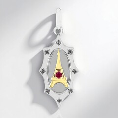 Ciondolo in argento con Rubino della Birmania (Remy Rotenier)