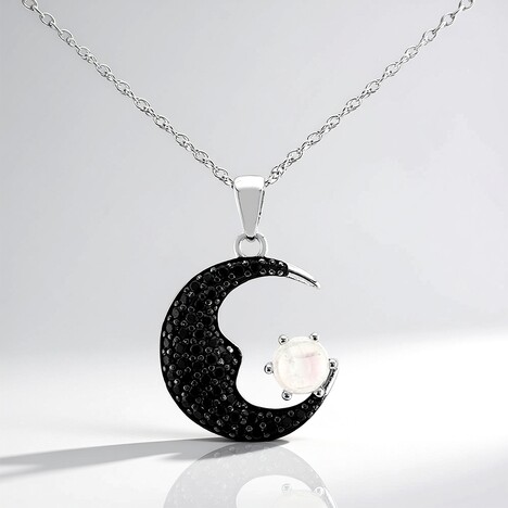 Collana in argento con Pietra di Luna Arcobaleno