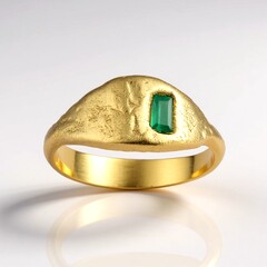 Anello in argento con Onice Verde