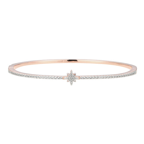 Weißer Topas-Silberarmreif