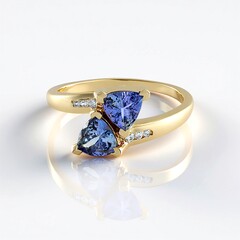 Anello in oro con Tanzanite (non riscaldata)