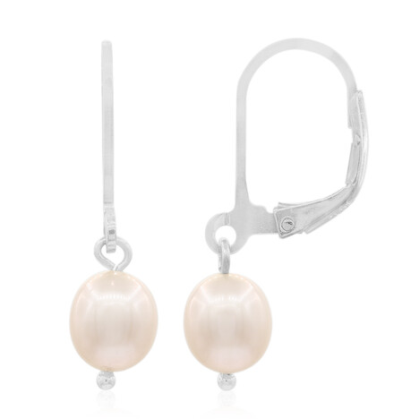 Zilveren oorbellen met zoetwater kweekparels (TPC)