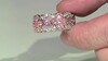 Zilveren ring met roze spinelstenen (Gems en Vogue)