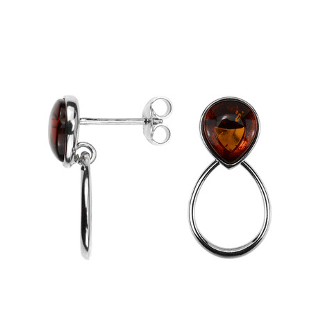Baltischer Bernstein-Silberohrringe (dagen)