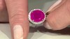 Zilveren hanger met een framboos chalcedoon