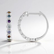 Pendientes en plata con Citrino