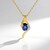 Collier en argent et Saphir étoilé bleu