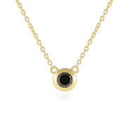 Schwarzer Brillant-Silbercollier
