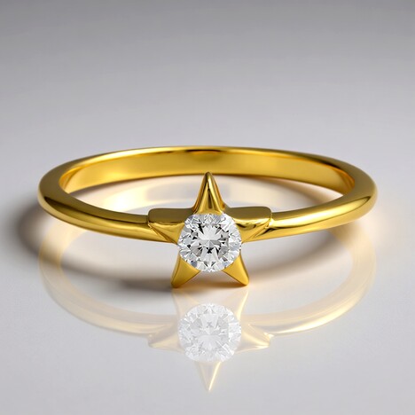 Anello in oro con Diamante SI1 (G) (Annette)