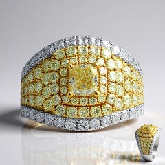 Anello in oro con Diamante Giallo SI2 (CIRARI)