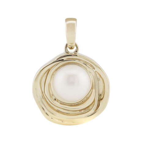 Weiße Süßwasserzuchtperlen-Silberanhänger (TPC)