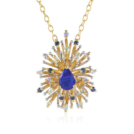 Cobaltblauer Spinell-Silberhalskette (Gems en Vogue)