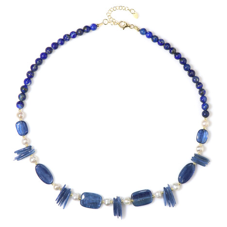 Edelstein-Silberhalskette