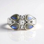 Blauer Maniry-Labradorit-Silberring (KM by Juwelo)