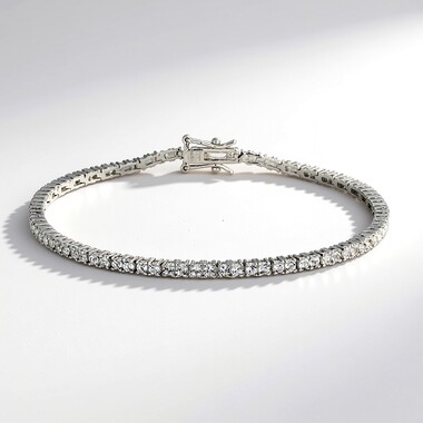 Bracciale in argento con Topazio Bianco (Adela Silber)