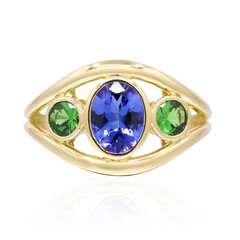 Anillo en oro con Tanzanita AAA