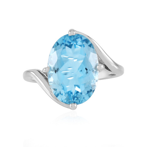 Bague en argent et Topaze bleu ciel
