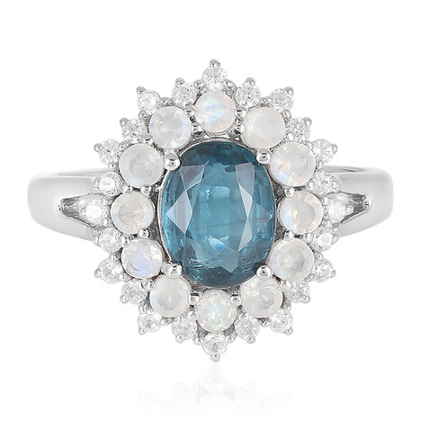 Petrol-Kyanit-Silberring